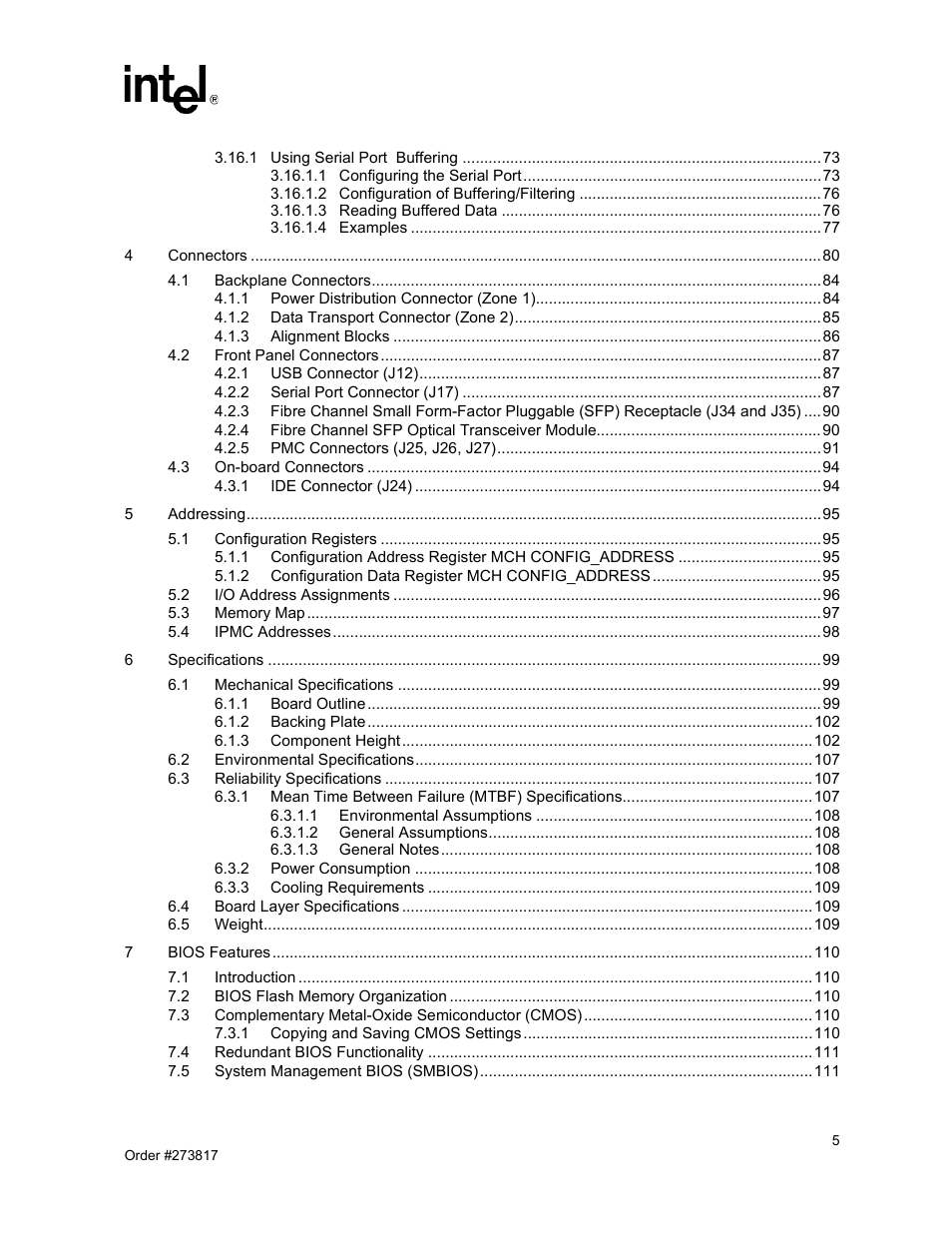 Intel NetStructure MPCBL0001 User Manual | Page 5 / 198