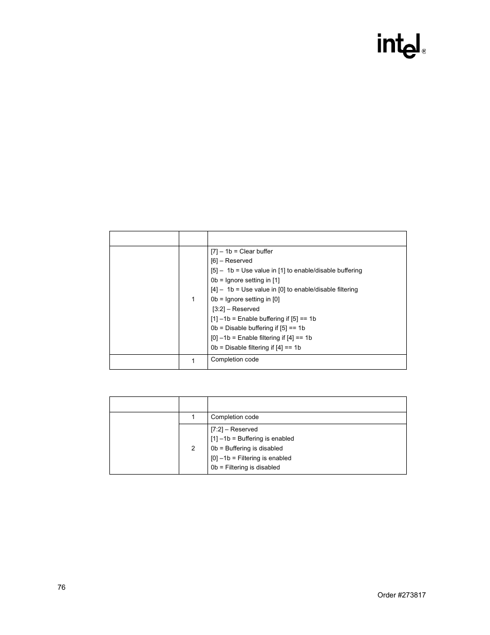 2 configuration of buffering/filtering, 3 reading buffered data | Intel NetStructure MPCBL0001 User Manual | Page 76 / 198