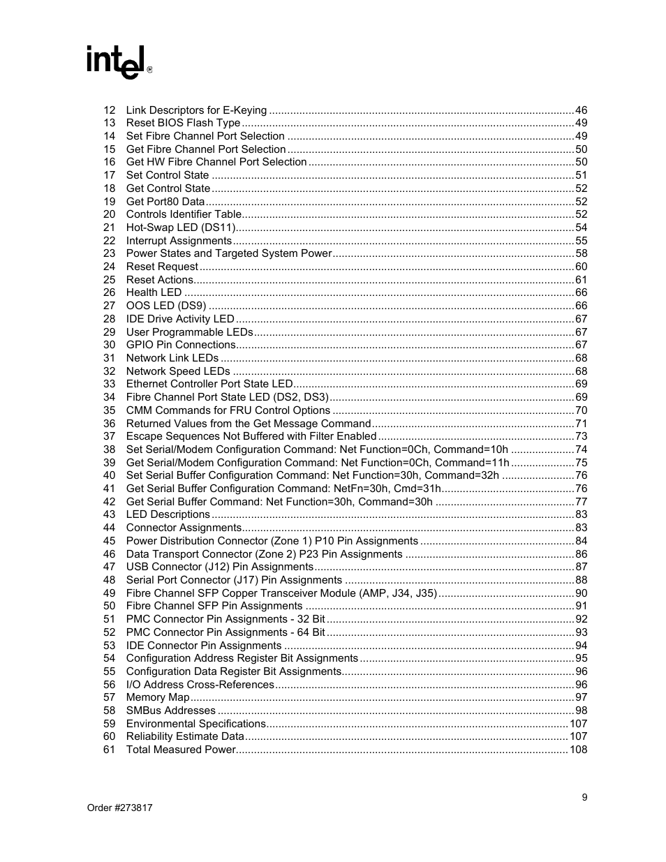 Intel NetStructure MPCBL0001 User Manual | Page 9 / 198