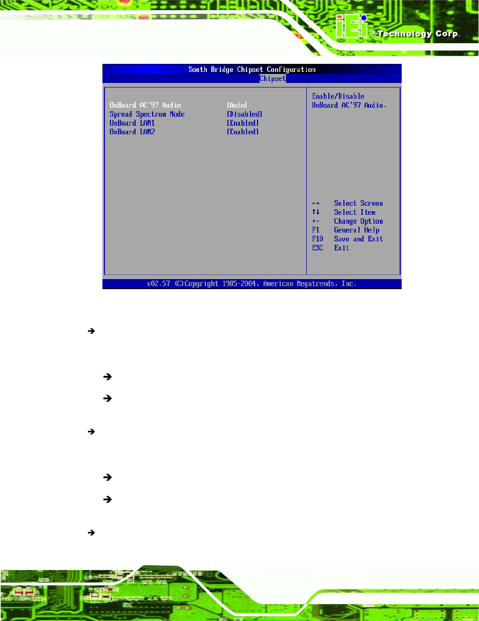 Bios menu 18: southbridge chipset configuration | Intel iEi Motherboard A300 User Manual | Page 140 / 192