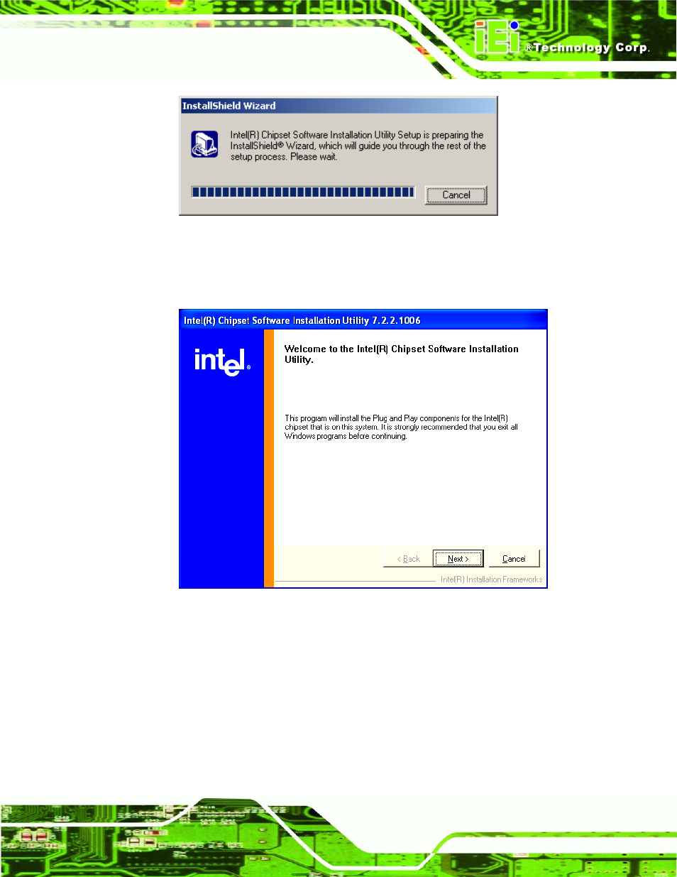 Figure 7-2: welcome screen | Intel iEi Motherboard A300 User Manual | Page 150 / 192