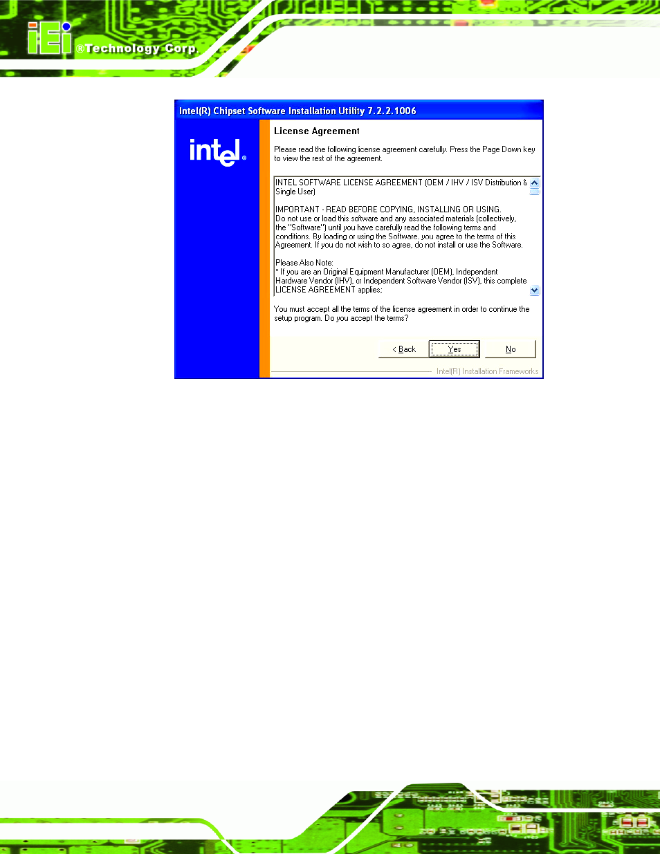 Figure 7-3: license agreement | Intel iEi Motherboard A300 User Manual | Page 151 / 192