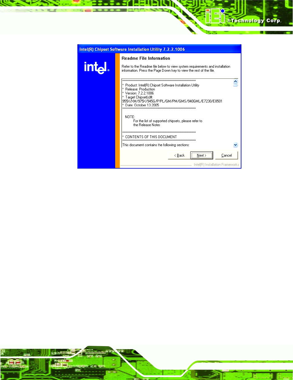 Figure 7-4: readme information | Intel iEi Motherboard A300 User Manual | Page 152 / 192