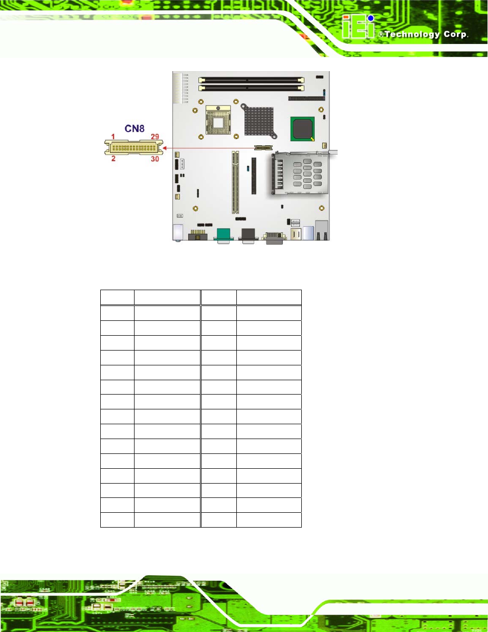 Table 4-19: tft lcd lvds port connector pinouts, A300 motherboard, Page 49 | Intel iEi Motherboard A300 User Manual | Page 64 / 192