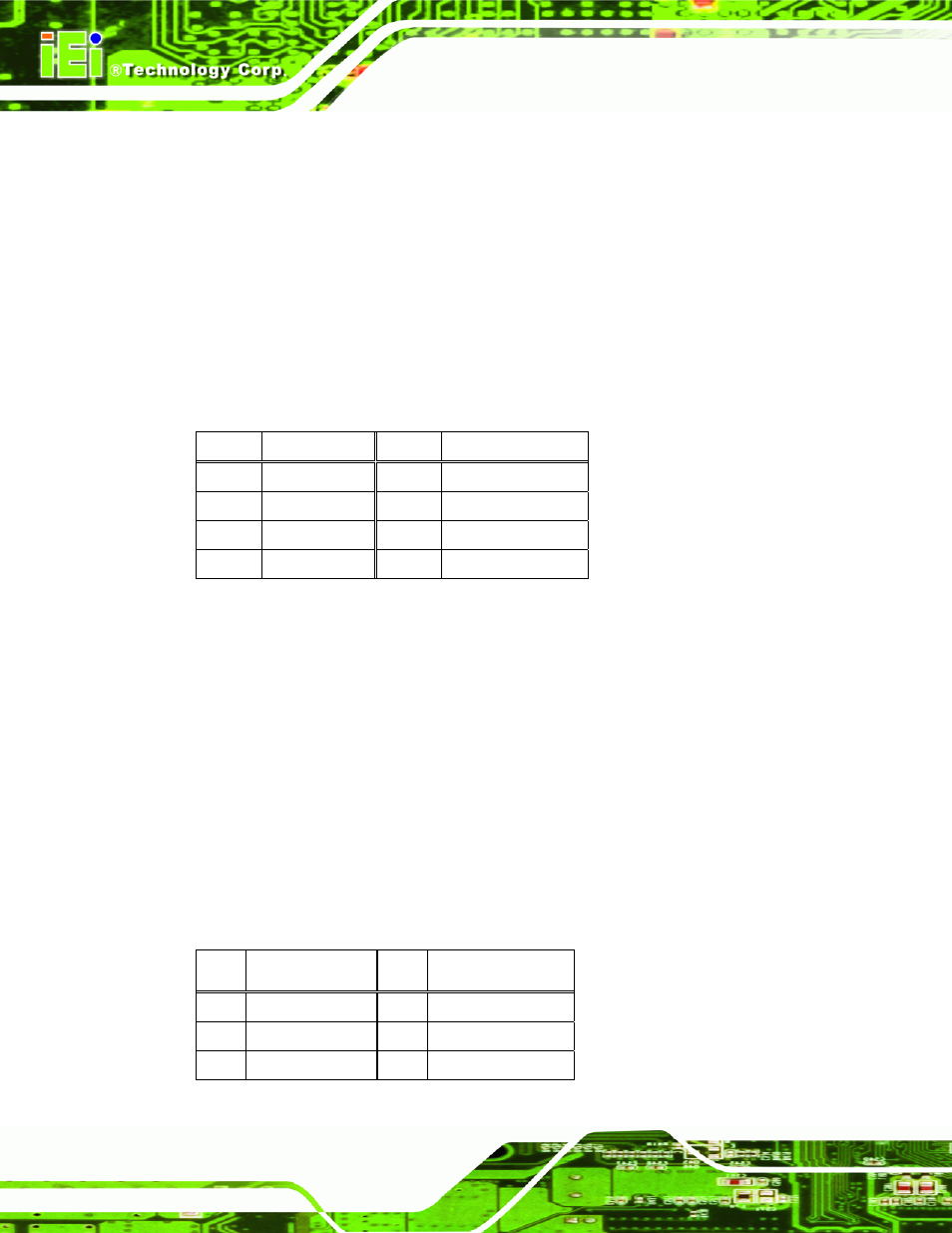 8 usb combo ports, 9 vga connector, Table 4-28: usb connector pinouts | Page 58 | Intel iEi Motherboard A300 User Manual | Page 73 / 192