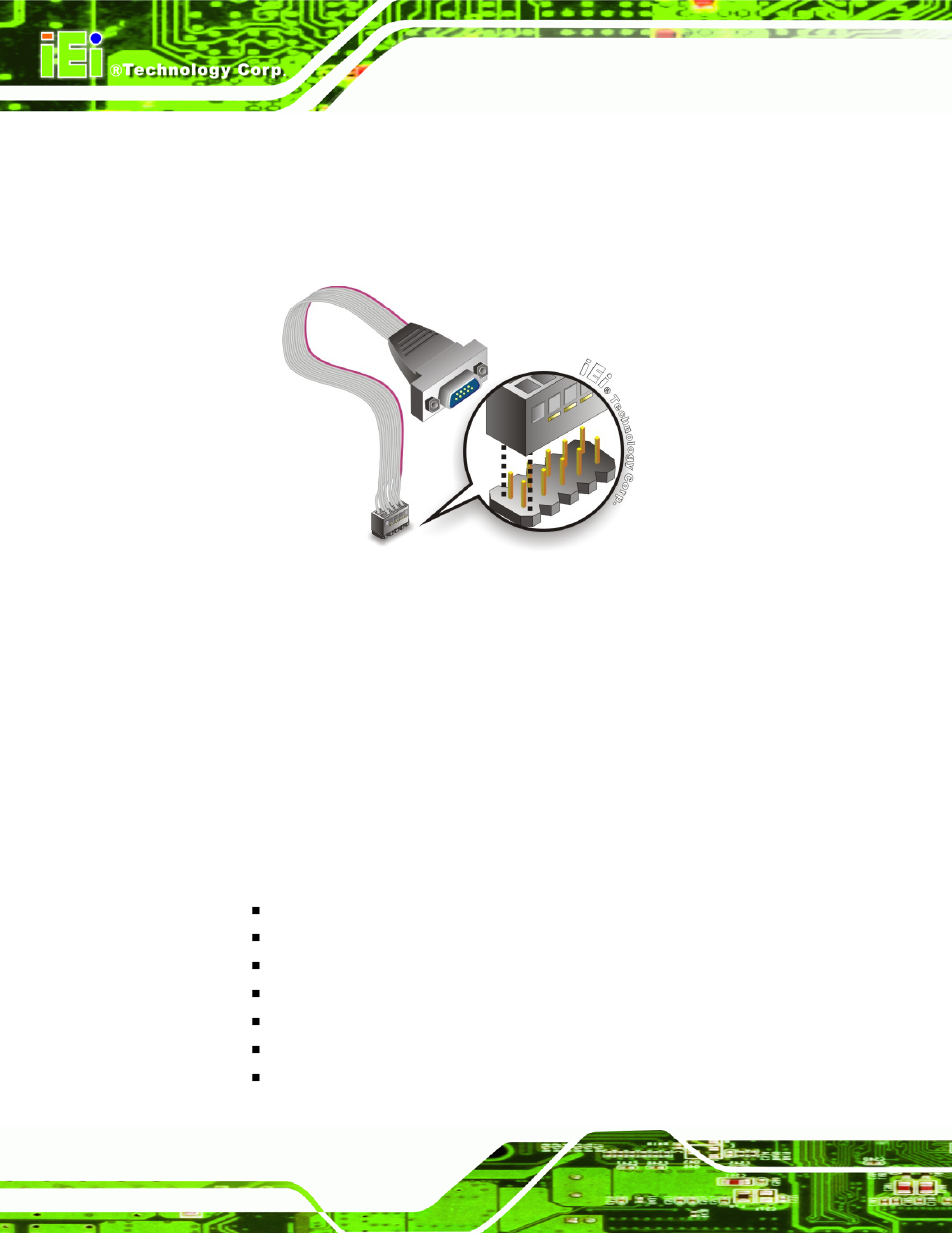 8 external peripheral interface connection, Xternal, Eripheral | Nterface, Onnection, Figure 5-14: single port rs-232 cable connection | Intel iEi Motherboard A300 User Manual | Page 95 / 192