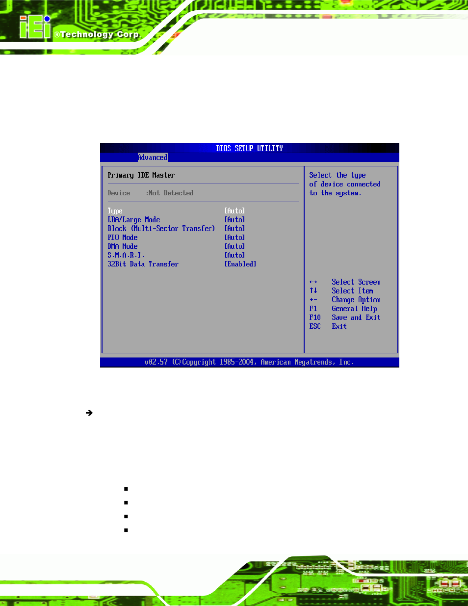 1 ide master, ide slave, Bios menu 1: ide master configuration | Intel iEi Motherboard A300 User Manual | Page 99 / 192