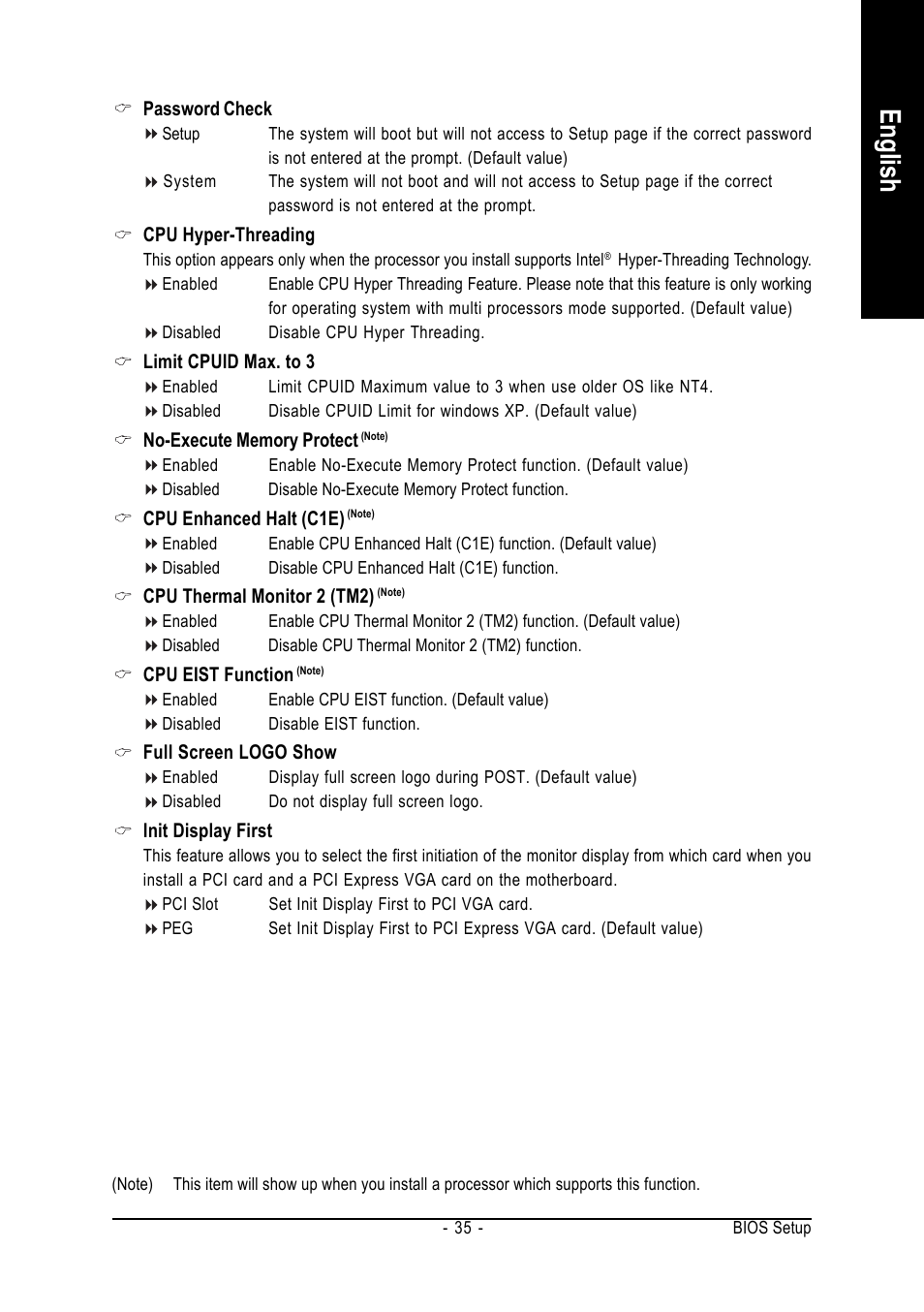 English | Intel GA-8N775 User Manual | Page 35 / 88