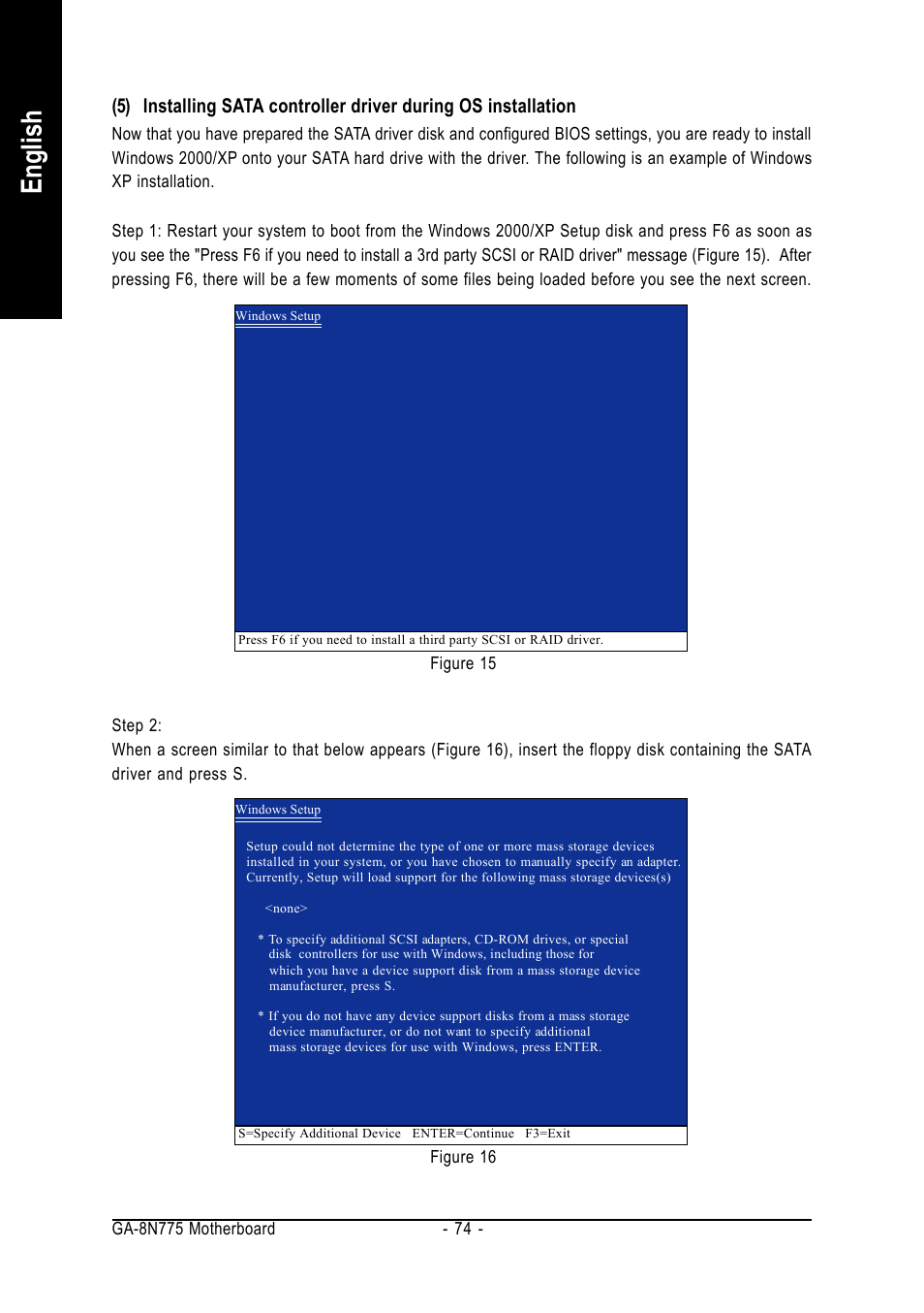 English | Intel GA-8N775 User Manual | Page 74 / 88