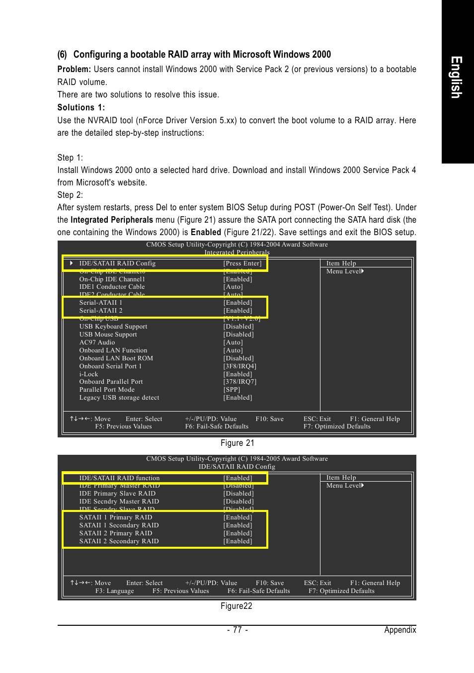 English, Appendix - 77 | Intel GA-8N775 User Manual | Page 77 / 88
