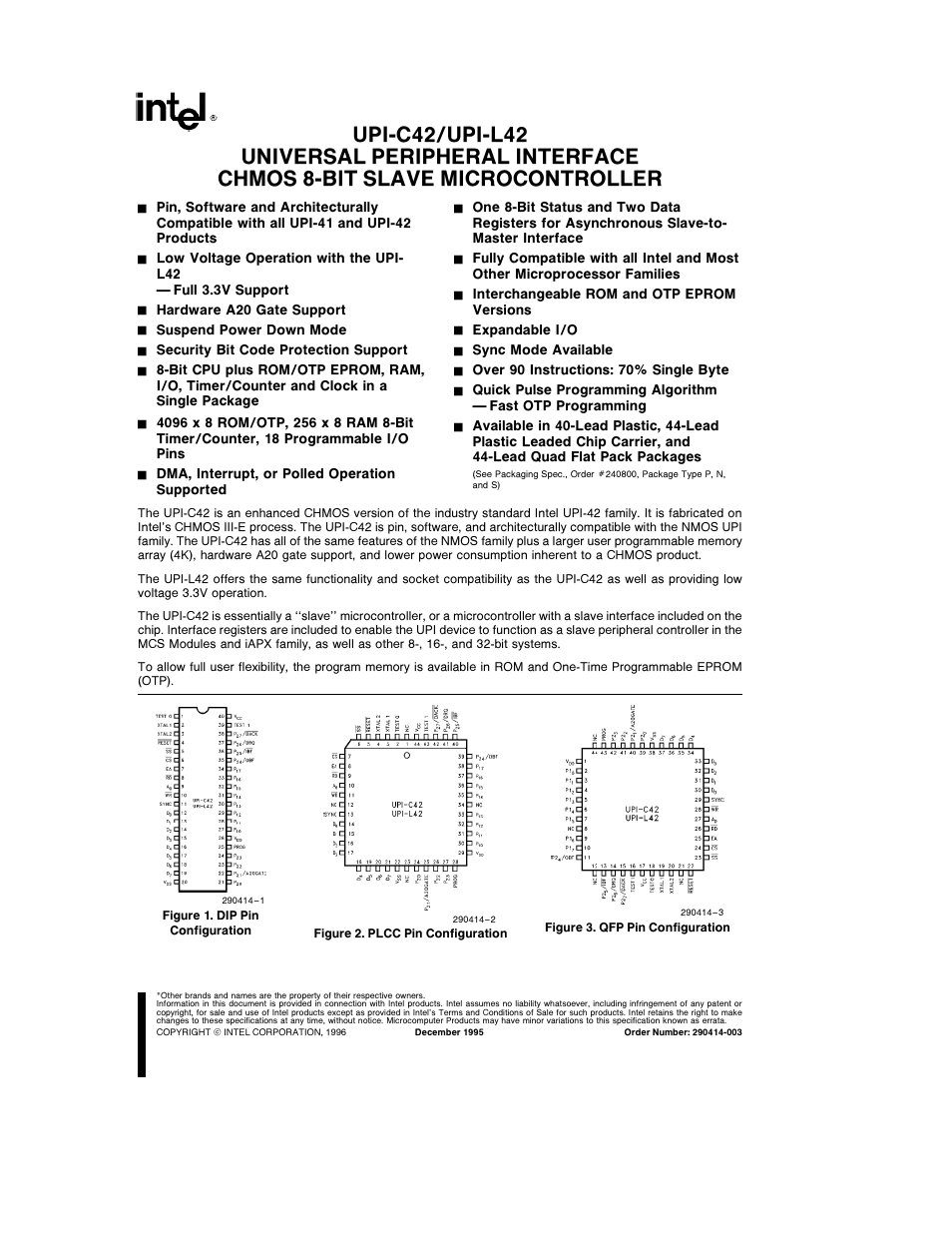 Intel UPI-C42 User Manual | 25 pages