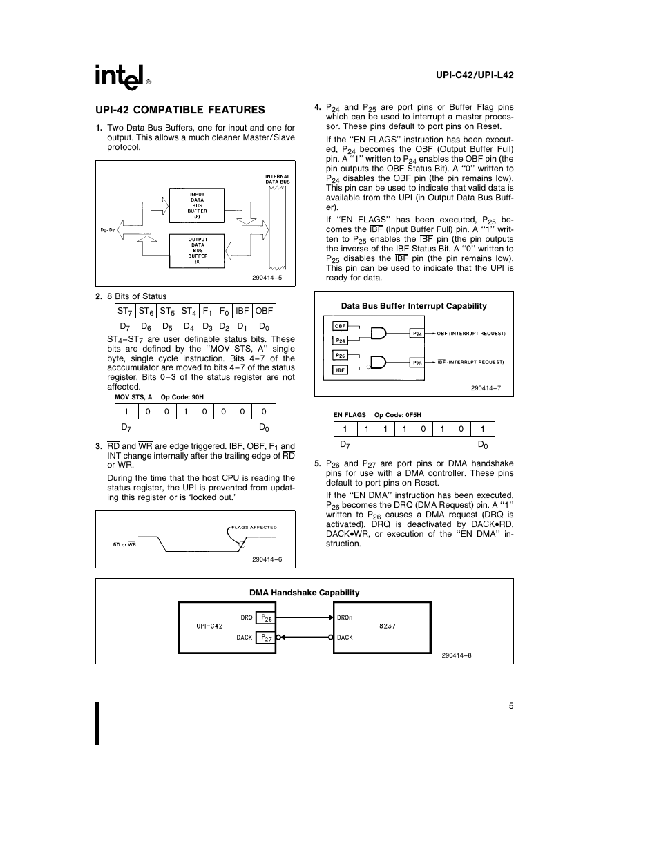 Upi-42 compatible features | Intel UPI-C42 User Manual | Page 5 / 25