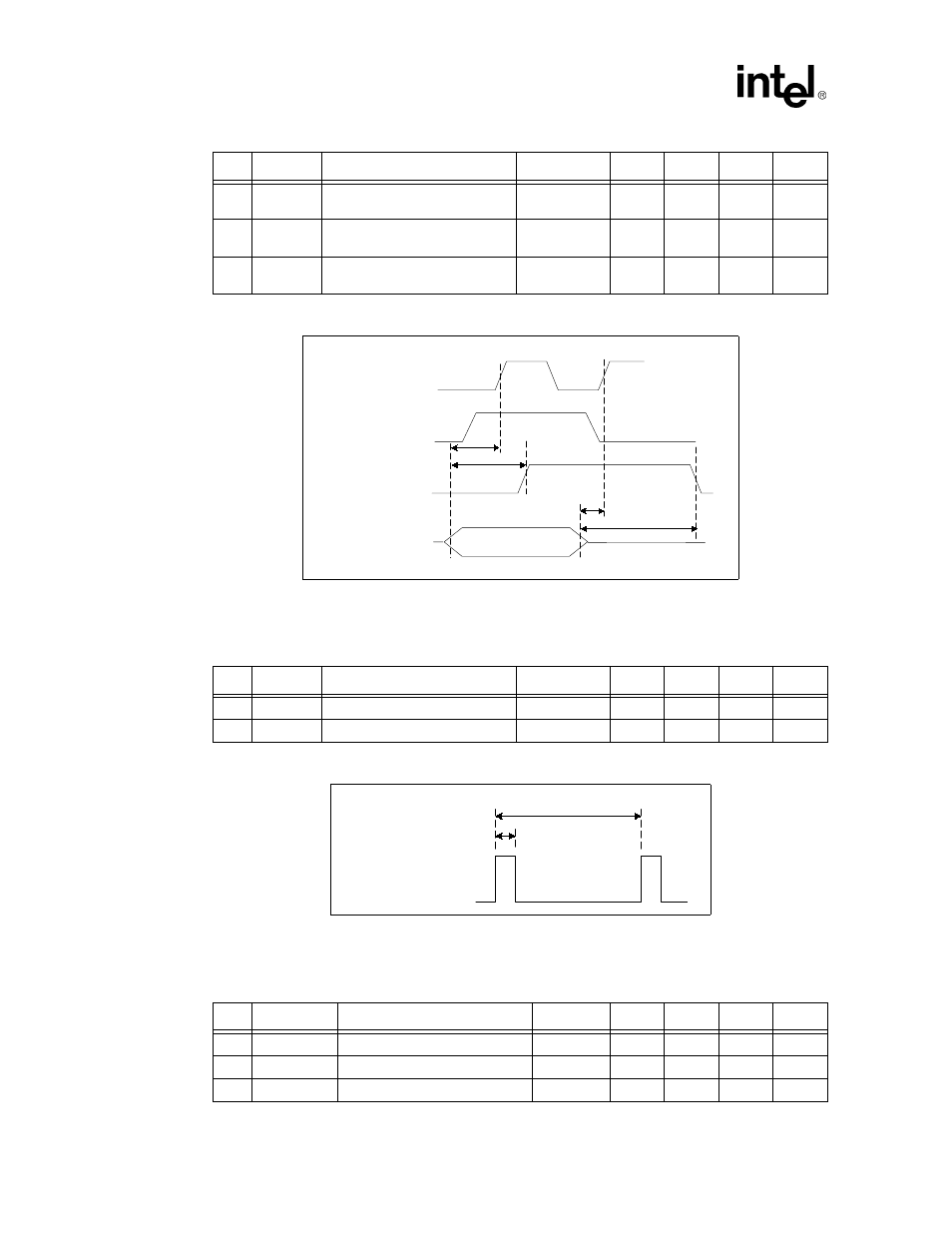 Figure 22. receive packet timing parameters, Figure 23. normal link pulse timing parameters, 10base-t normal link pulse (nlp) timing parameters | Intel 82555 User Manual | Page 54 / 58