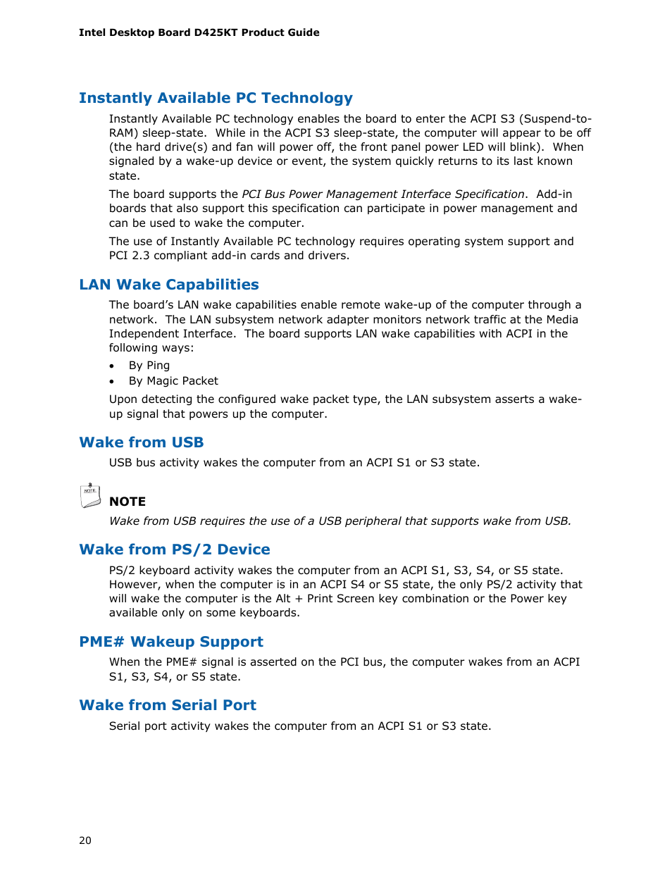 Intel D425KT User Manual | Page 20 / 60