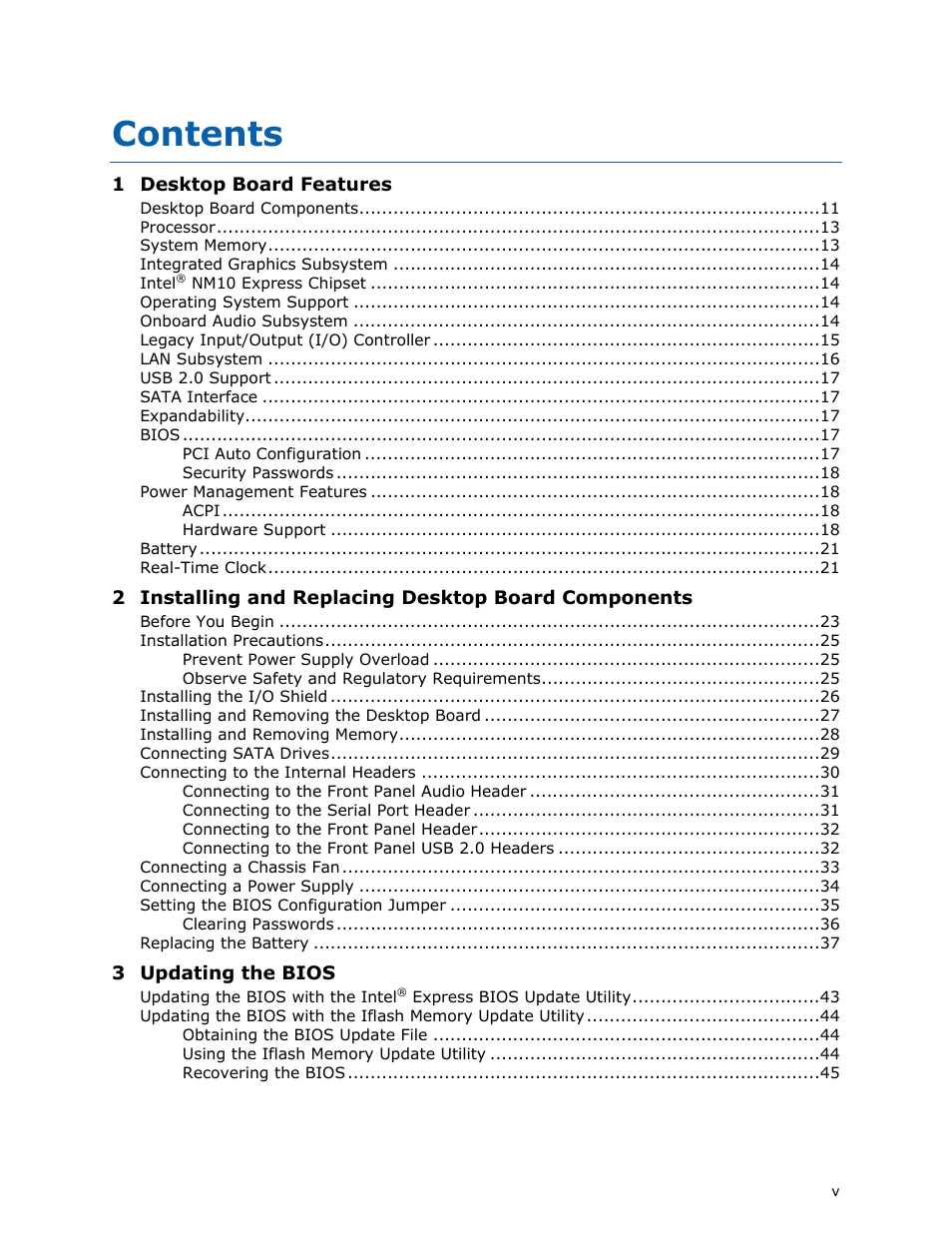 Intel D425KT User Manual | Page 5 / 60