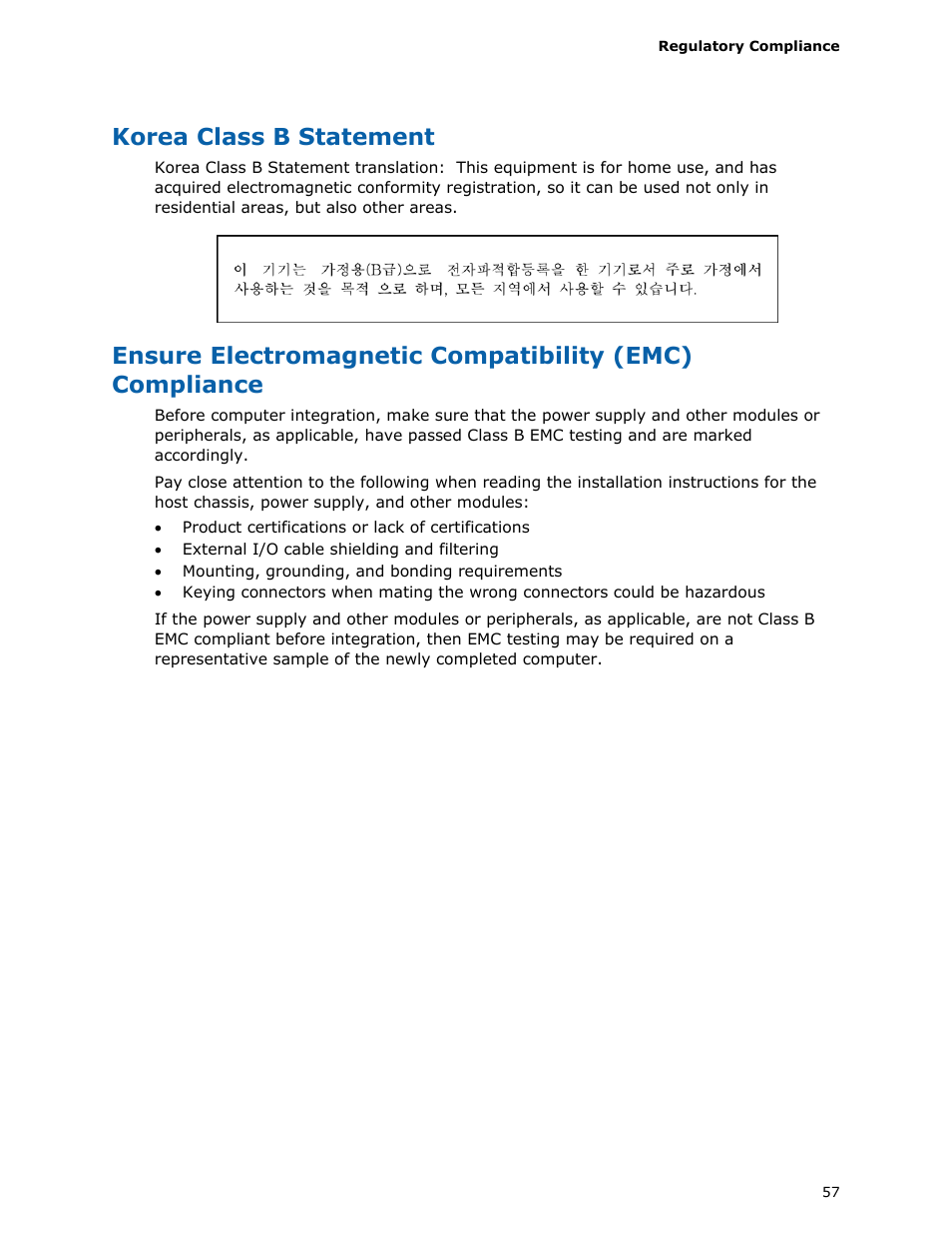 Korea class b statement | Intel D425KT User Manual | Page 57 / 60