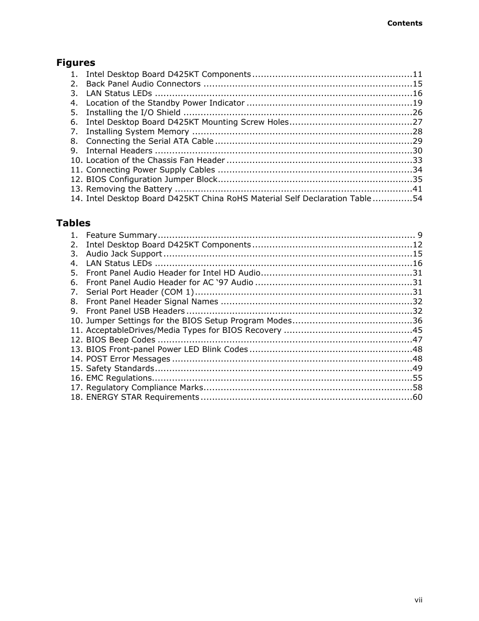 Intel D425KT User Manual | Page 7 / 60