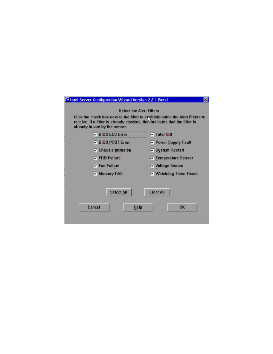 Lan alert filters | Intel SE7320 User Manual | Page 18 / 30