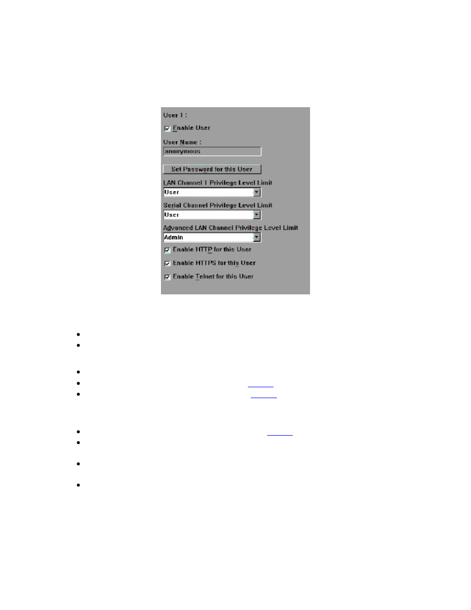 Settings available per user | Intel SE7320 User Manual | Page 24 / 30