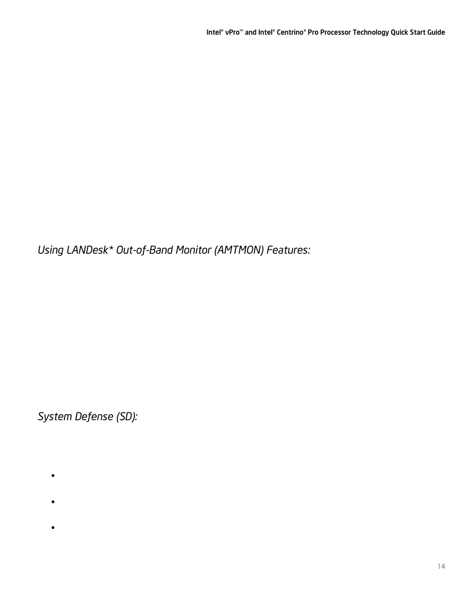 System defense (sd) | Intel vPro User Manual | Page 14 / 41