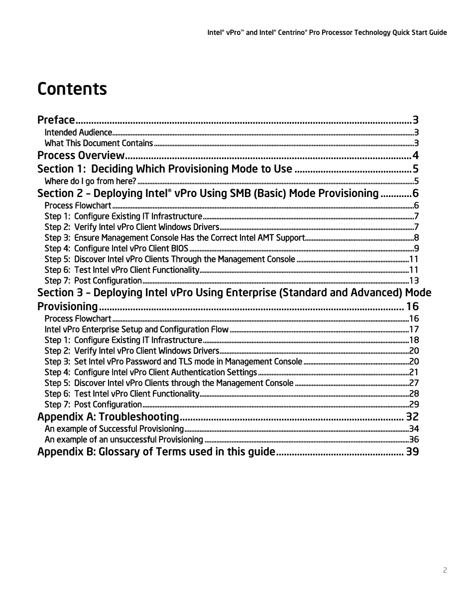 Intel vPro User Manual | Page 2 / 41