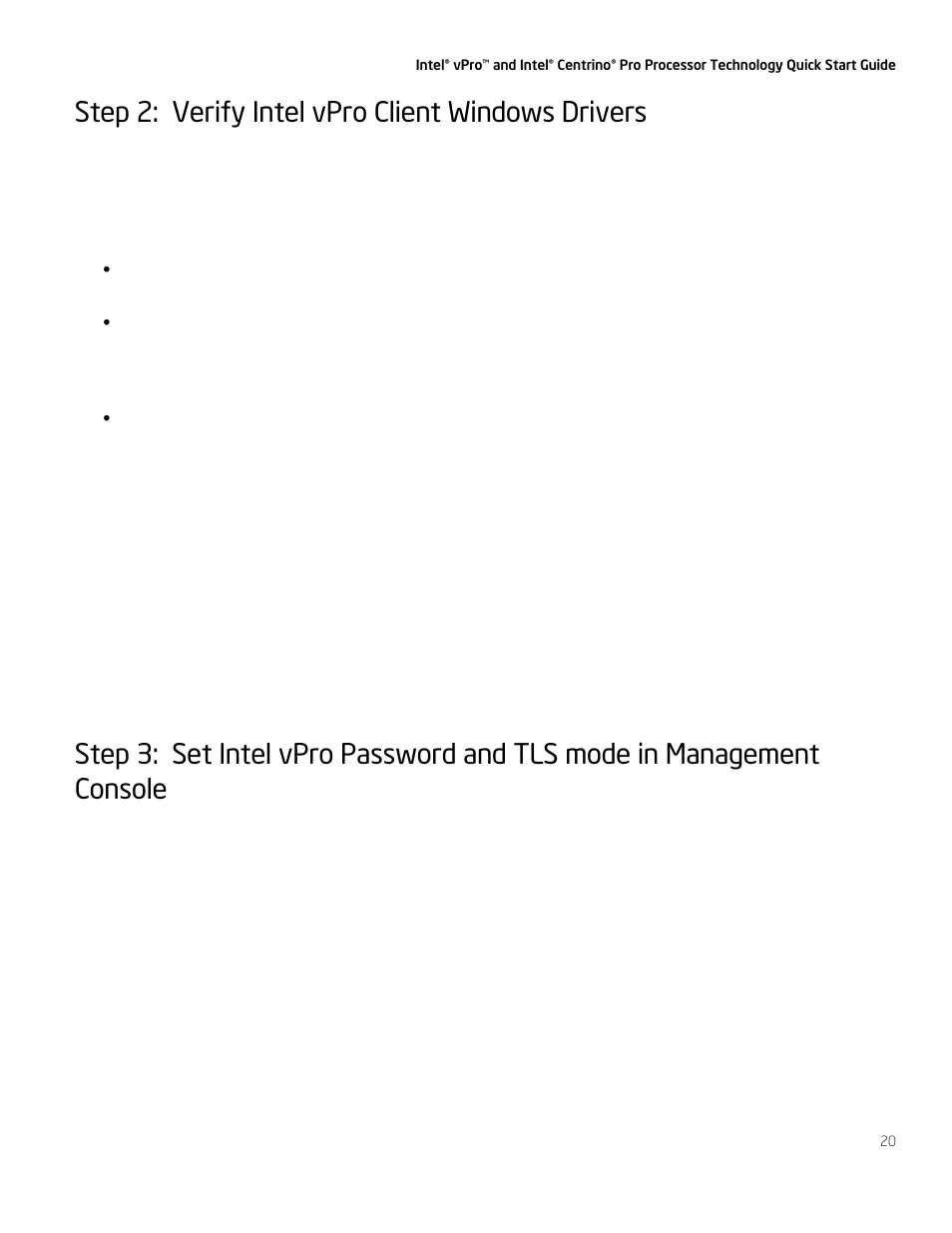 Step 2: verify intel vpro client windows drivers | Intel vPro User Manual | Page 20 / 41