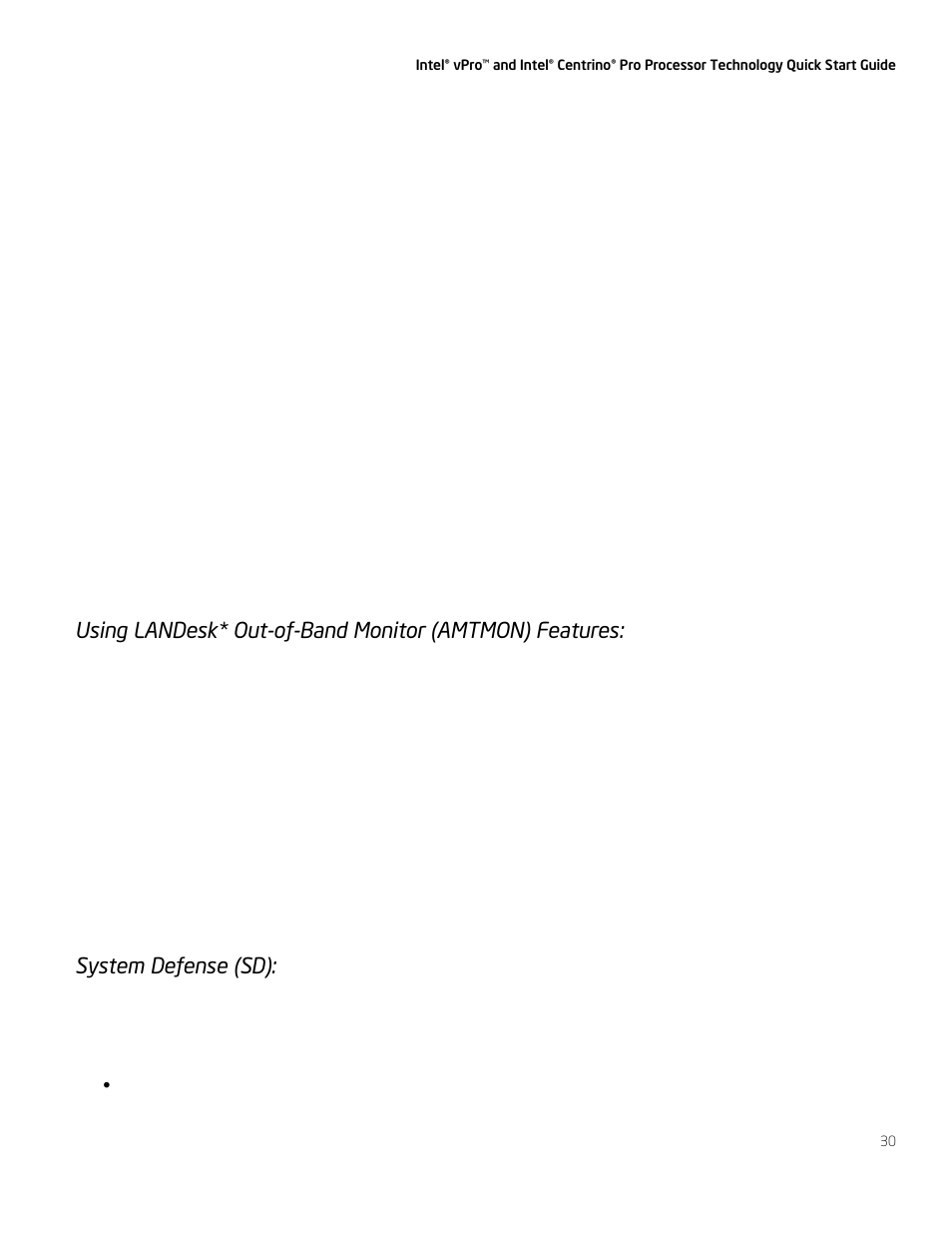 System defense (sd) | Intel vPro User Manual | Page 30 / 41