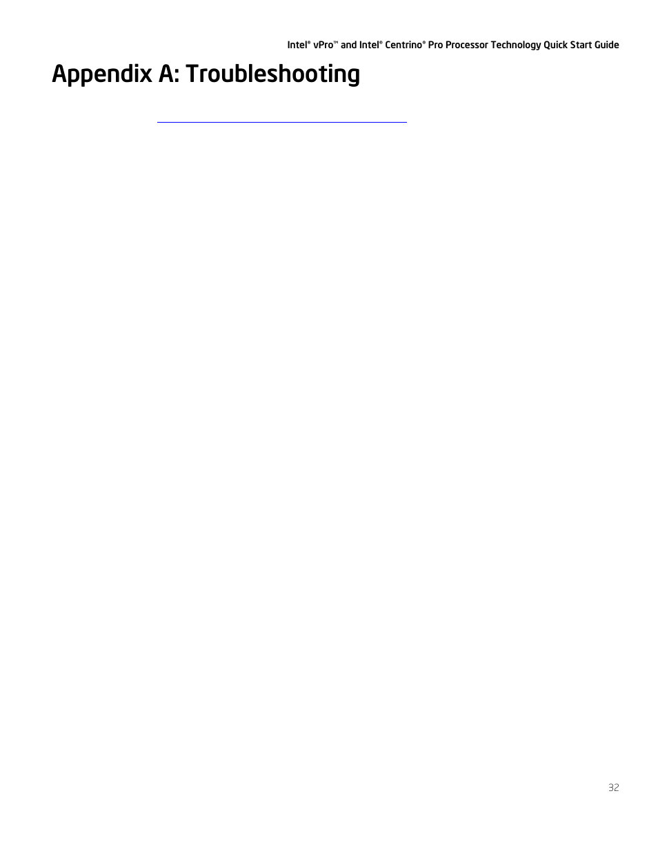 Appendix a: troubleshooting | Intel vPro User Manual | Page 32 / 41