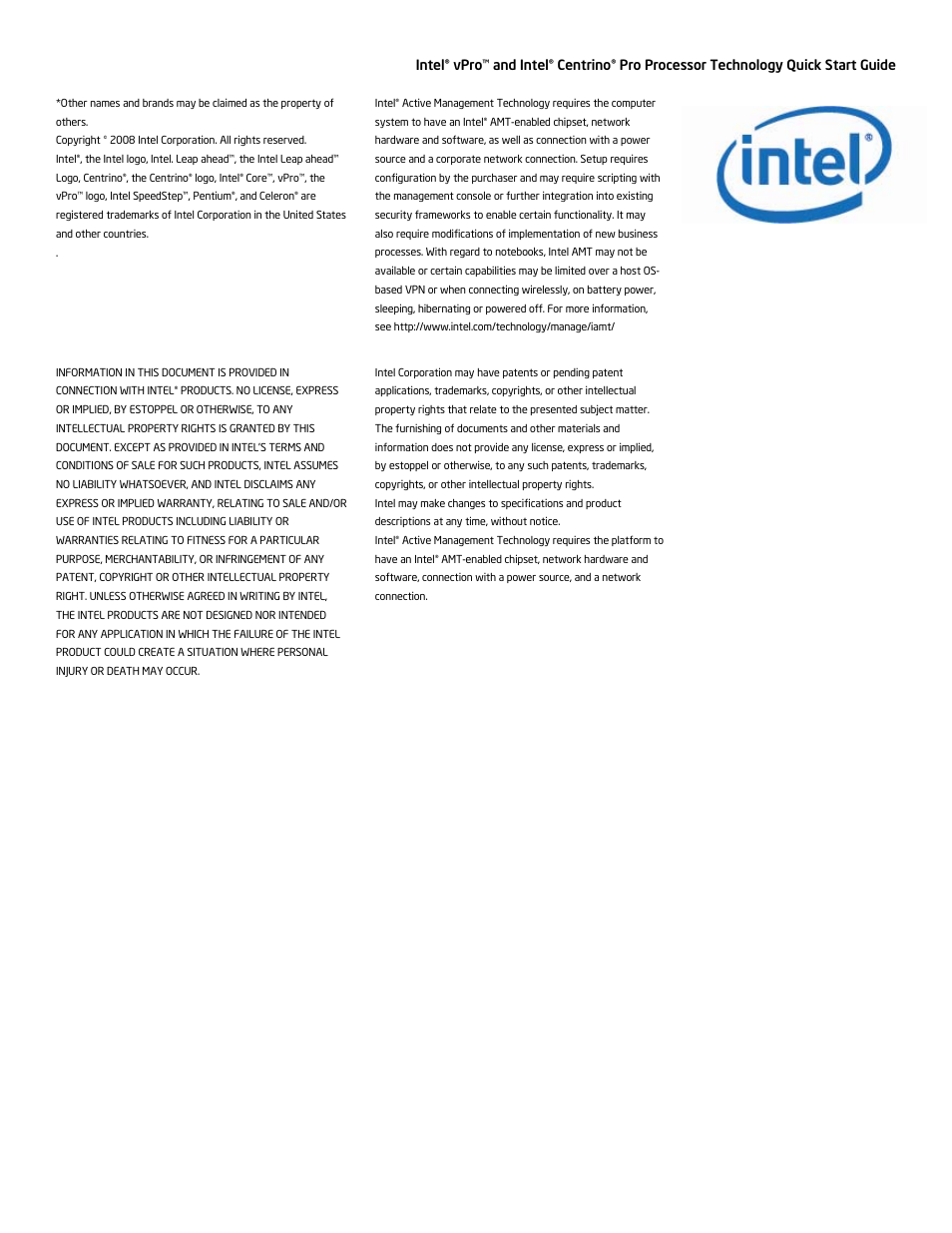 Intel vPro User Manual | Page 41 / 41