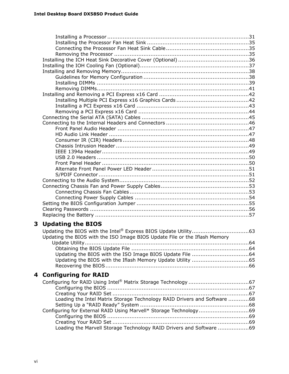 Intel DX58SO User Manual | Page 6 / 86