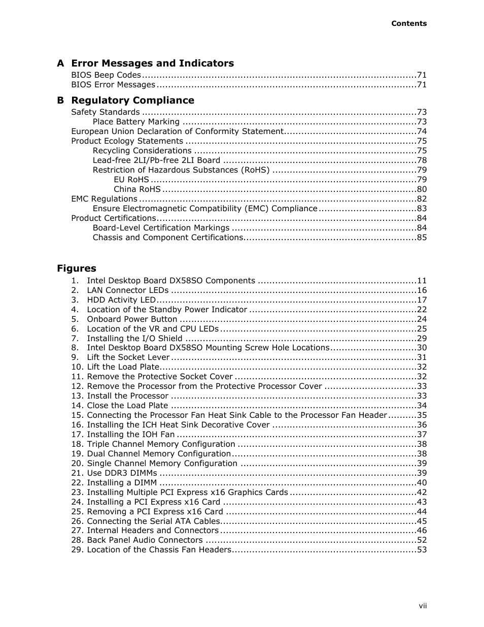 Intel DX58SO User Manual | Page 7 / 86