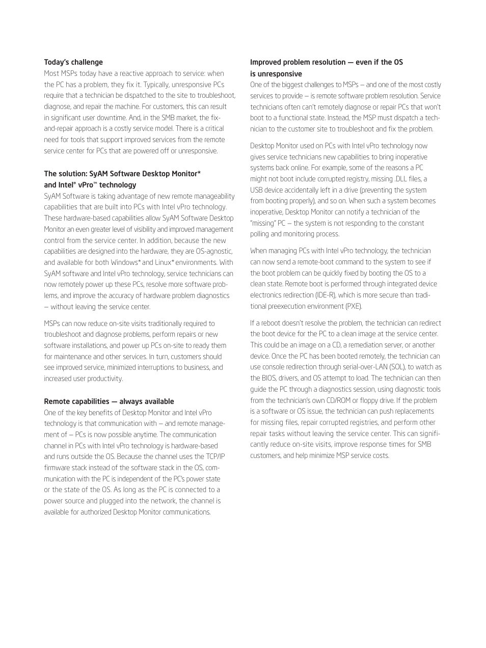 Intel Software Desktop Monitor User Manual | Page 2 / 4