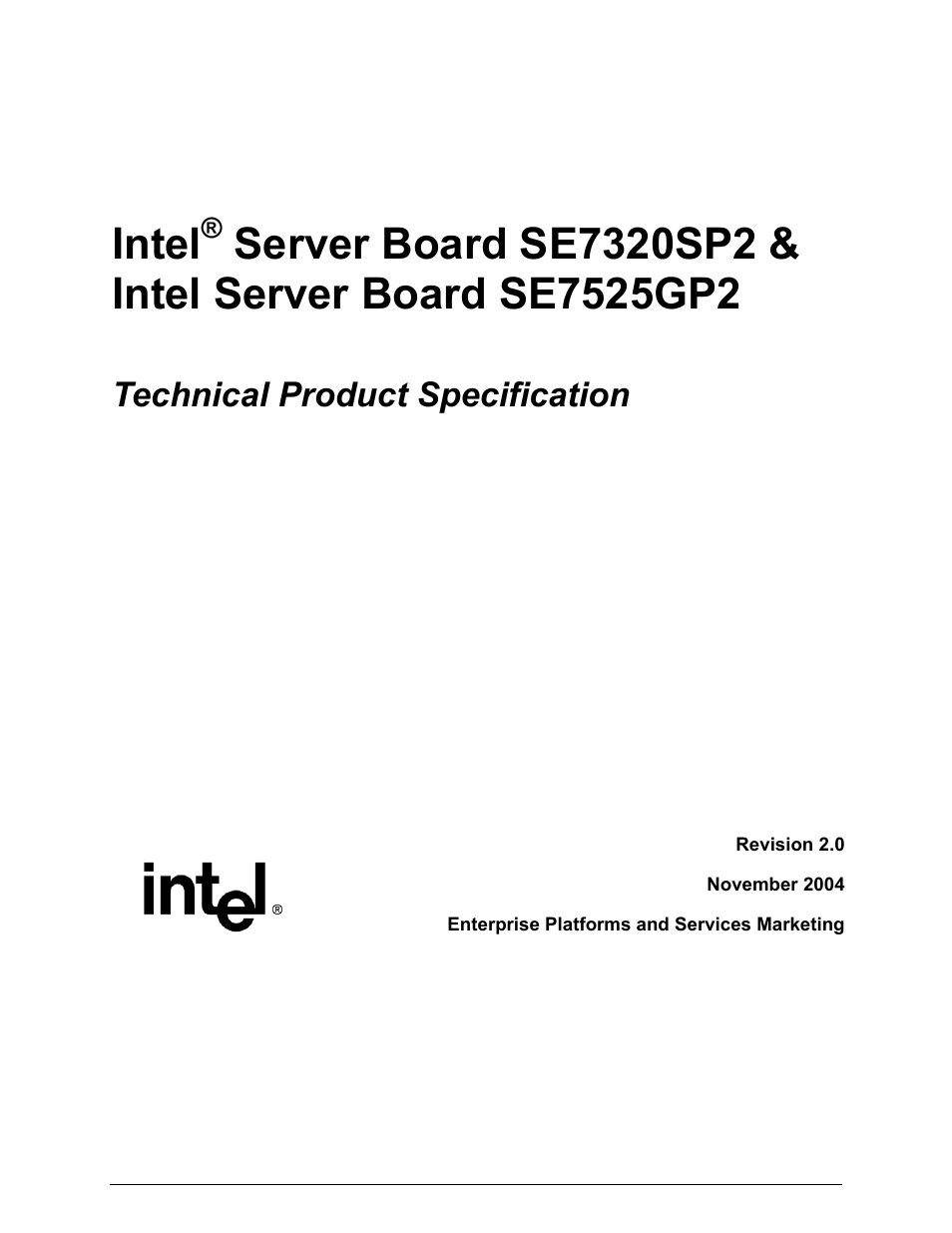 Intel SE7525GP2 User Manual | 175 pages