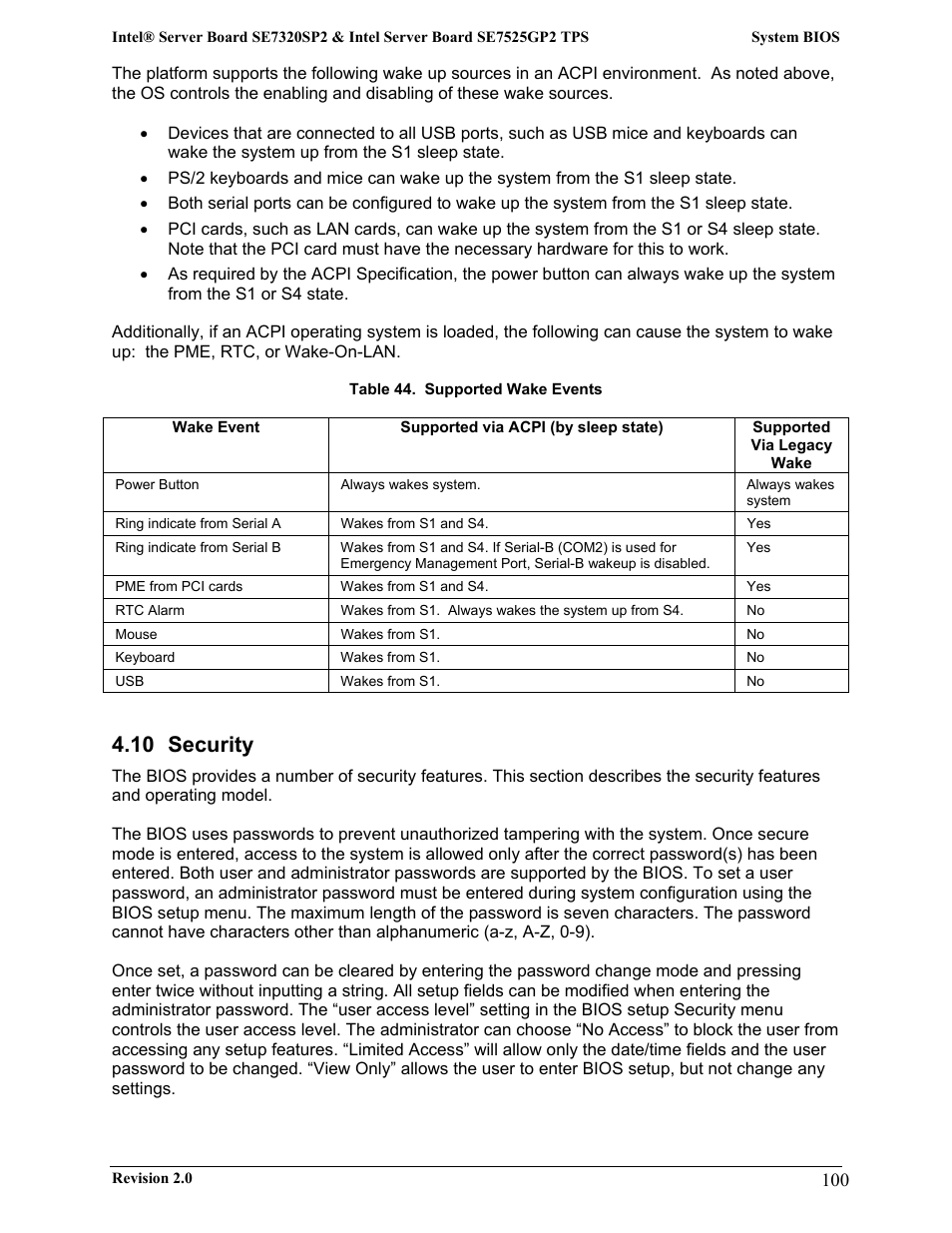 10 security | Intel SE7525GP2 User Manual | Page 100 / 175