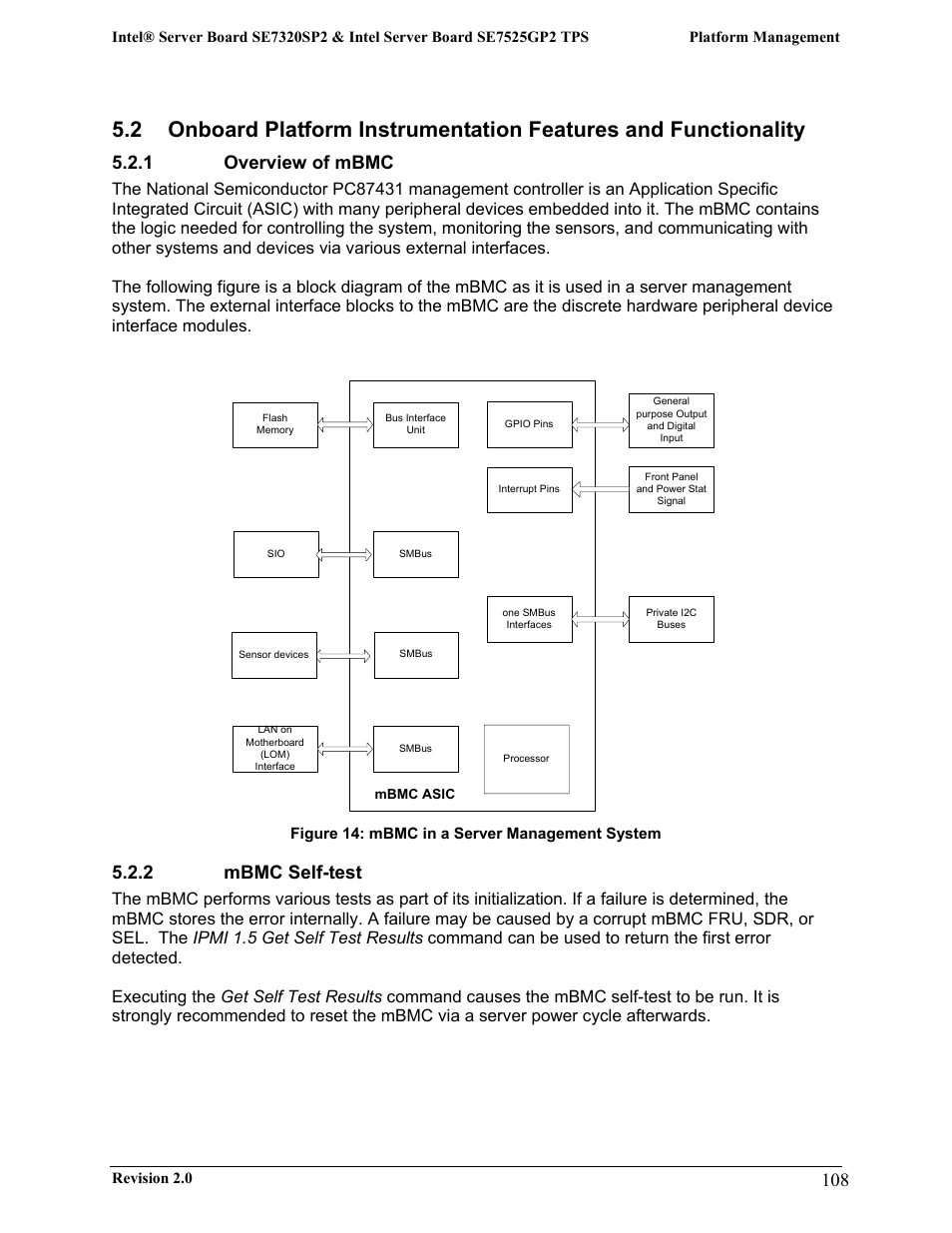 1 overview of mbmc, 2 mbmc self-test | Intel SE7525GP2 User Manual | Page 108 / 175