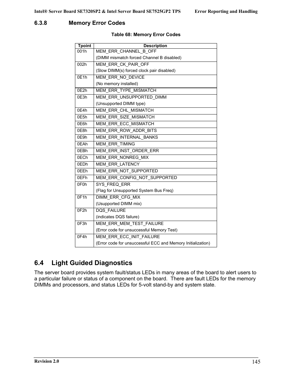 4 light guided diagnostics | Intel SE7525GP2 User Manual | Page 145 / 175