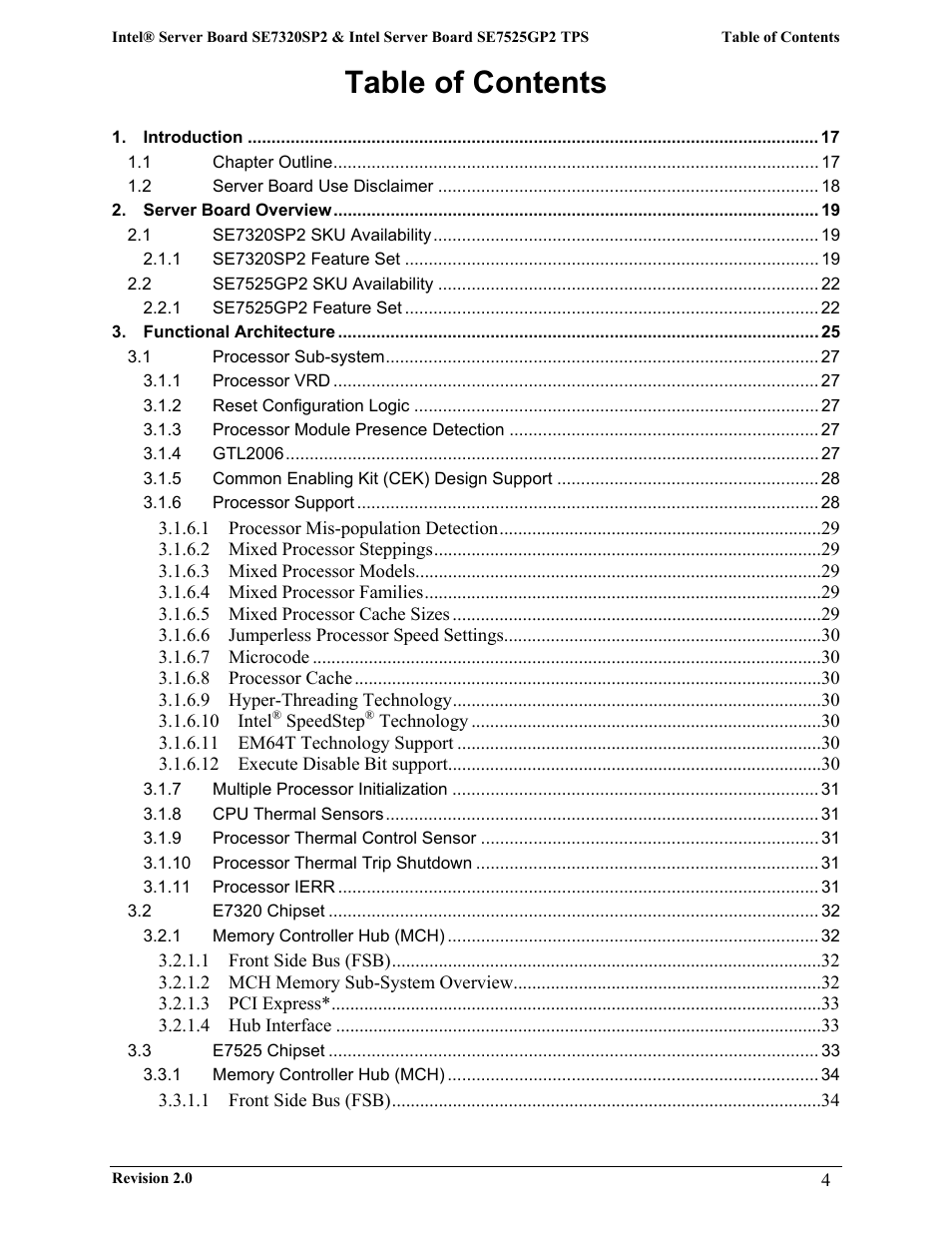 Intel SE7525GP2 User Manual | Page 4 / 175