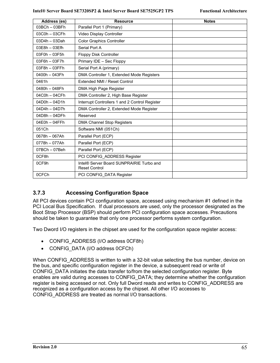 3 accessing configuration space | Intel SE7525GP2 User Manual | Page 65 / 175