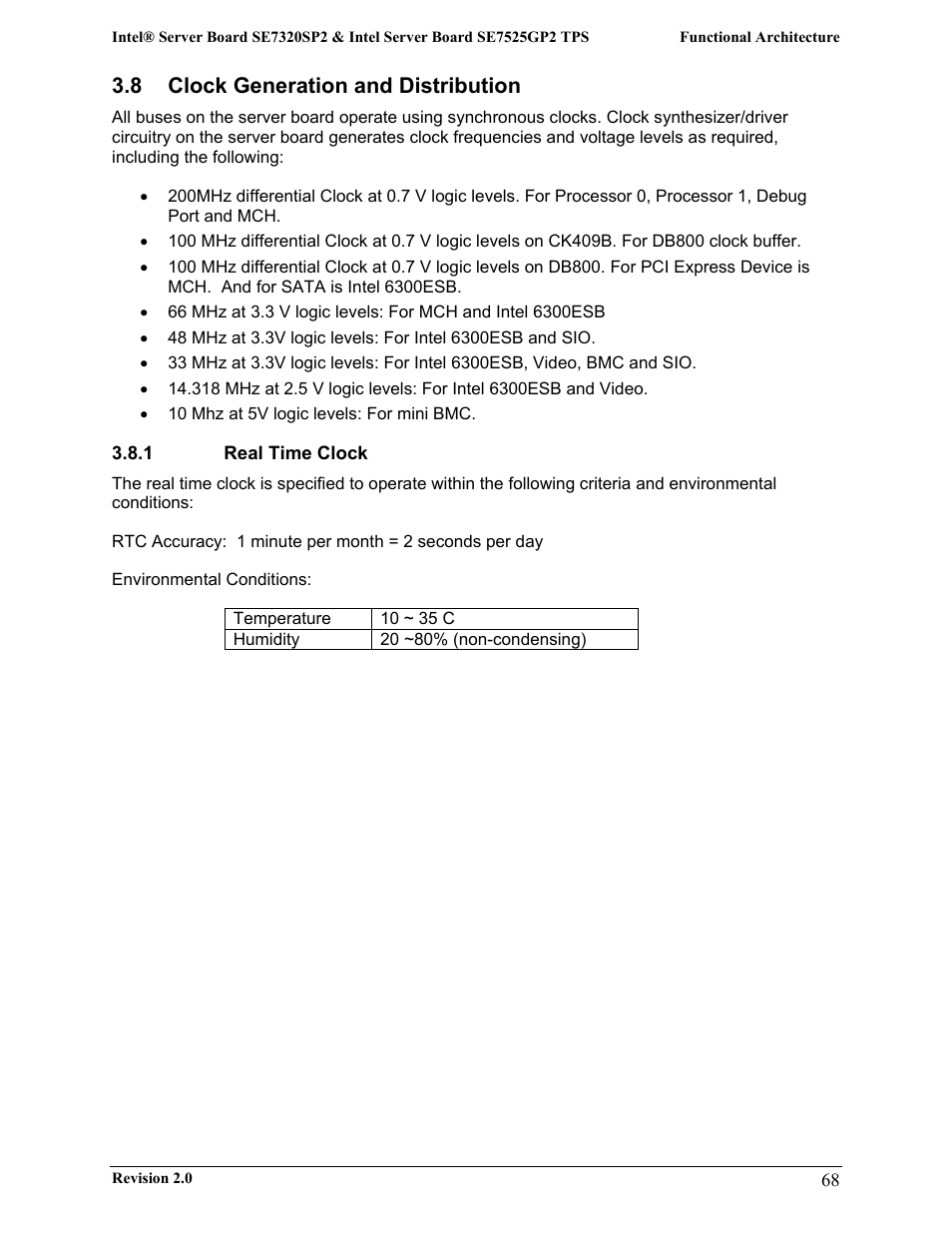 8 clock generation and distribution | Intel SE7525GP2 User Manual | Page 68 / 175