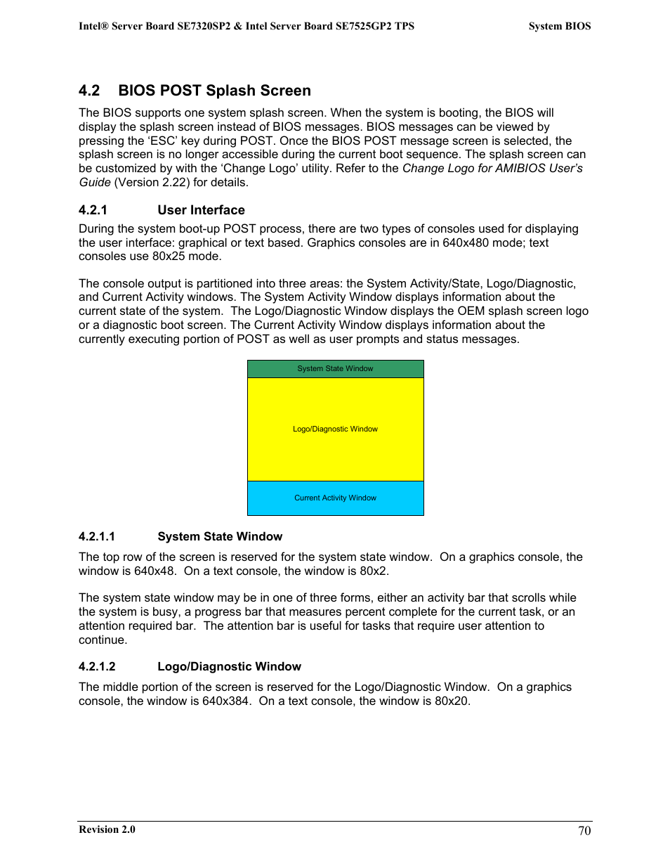 2 bios post splash screen | Intel SE7525GP2 User Manual | Page 70 / 175
