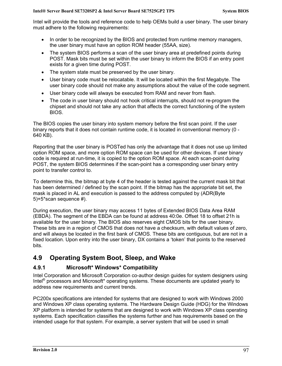 9 operating system boot, sleep, and wake | Intel SE7525GP2 User Manual | Page 97 / 175