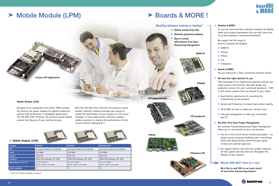 Boards & more, Relax and buy! give us a try, Deciding between making or buying | Mobile module (lpm) | Intel Ethernet Switch Boards User Manual | Page 13 / 52