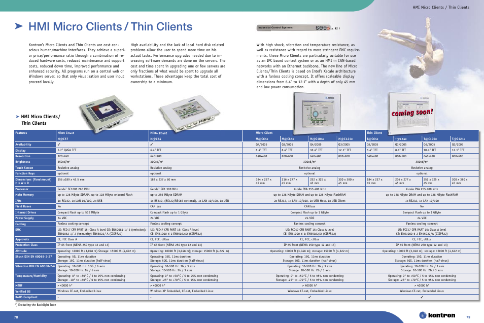 Hmi micro clients / thin clients, Coming soon, Hmi micro clients/ thin clients | Intel Ethernet Switch Boards User Manual | Page 42 / 52