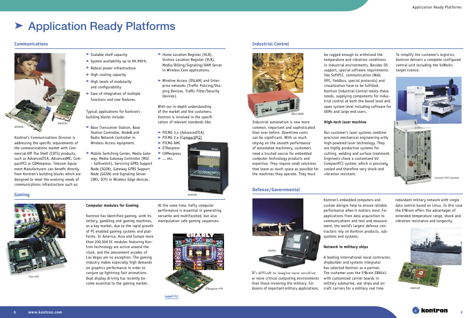Application ready platforms, Communications, Industrial control | Gaming, Defense/governmental | Intel Ethernet Switch Boards User Manual | Page 5 / 52