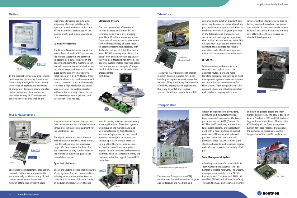 Medical, Test & measurement, Telematics | Transportation | Intel Ethernet Switch Boards User Manual | Page 6 / 52