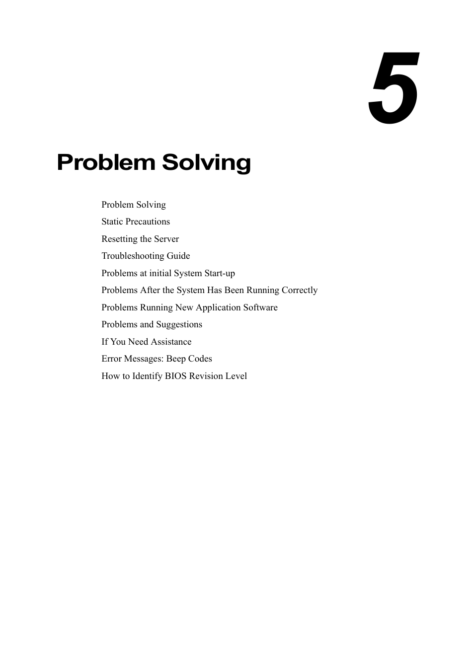 Chapter 5 - problem solving, Problem solving -1, Problem solving | Intel Express 5800 TM700 User Manual | Page 101 / 132