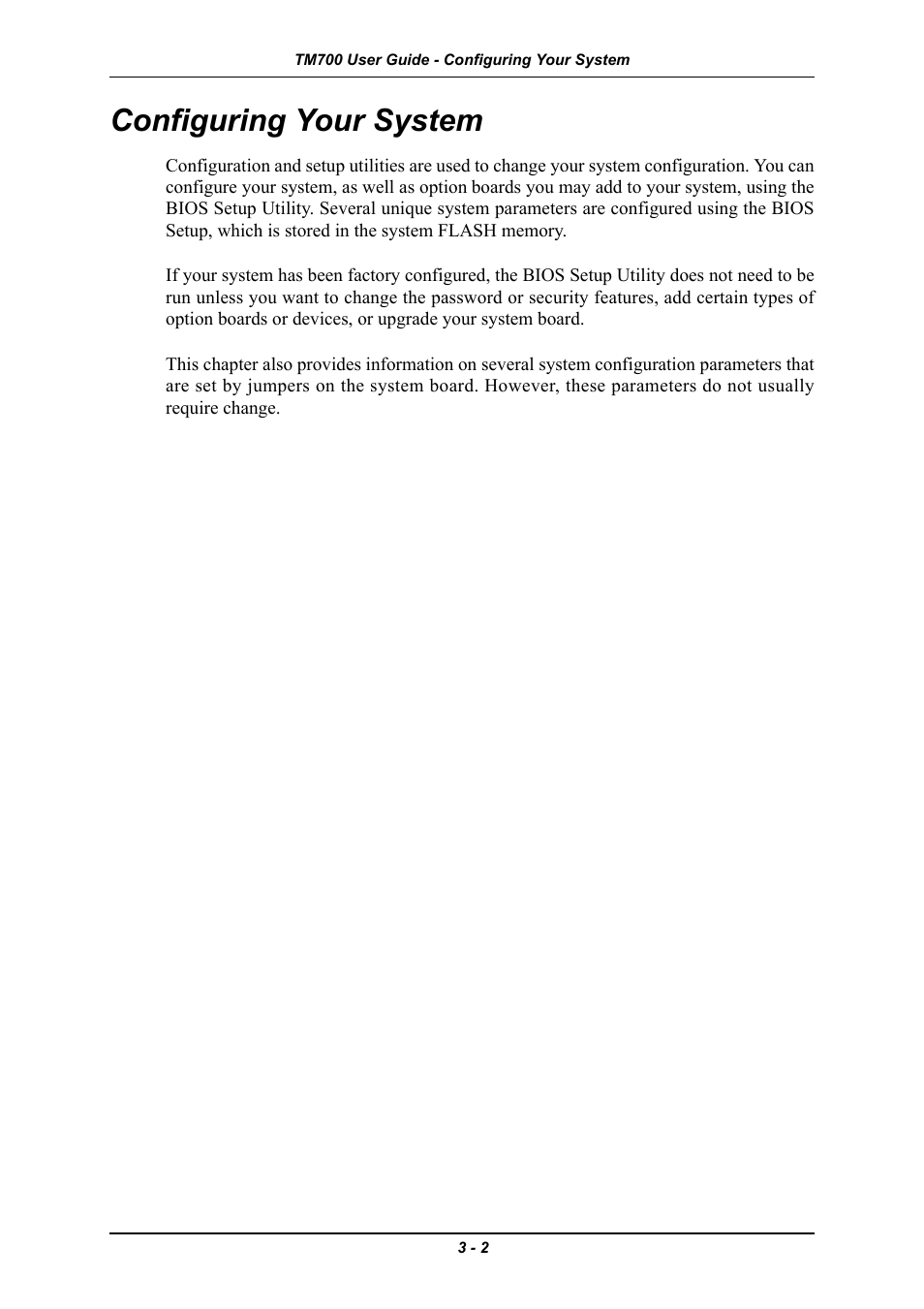 Configuring your system, Configuring your system -2 | Intel Express 5800 TM700 User Manual | Page 46 / 132