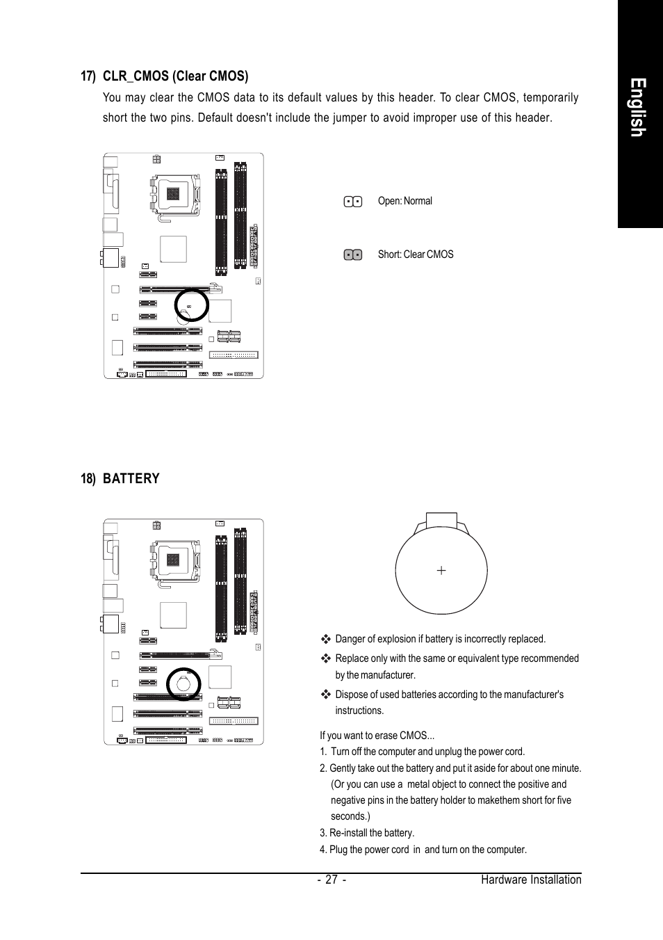 English | Intel GA-945PL-S3P User Manual | Page 27 / 72