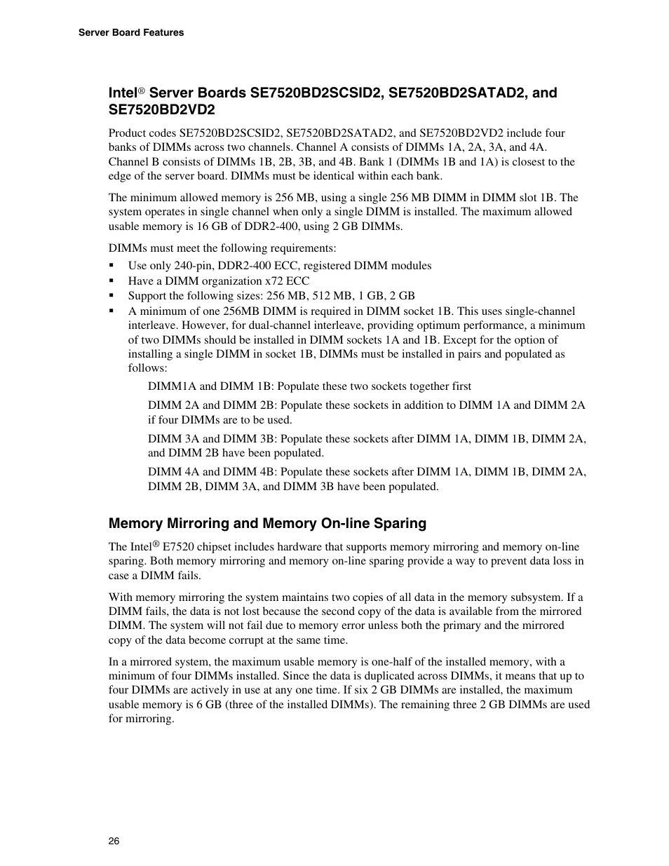 Intel SE7520BD2 User Manual | Page 26 / 64