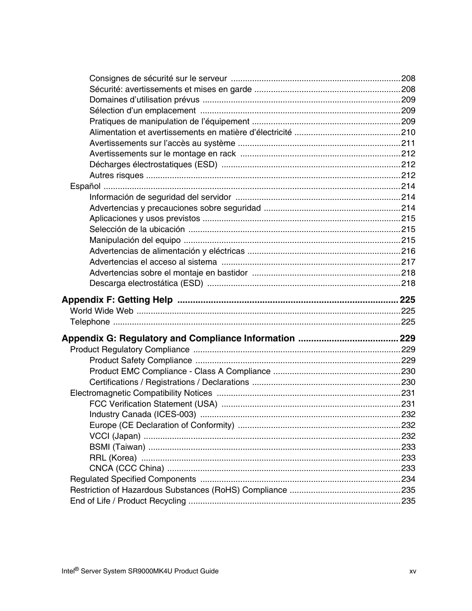 Intel SR9000MK4U User Manual | Page 15 / 258